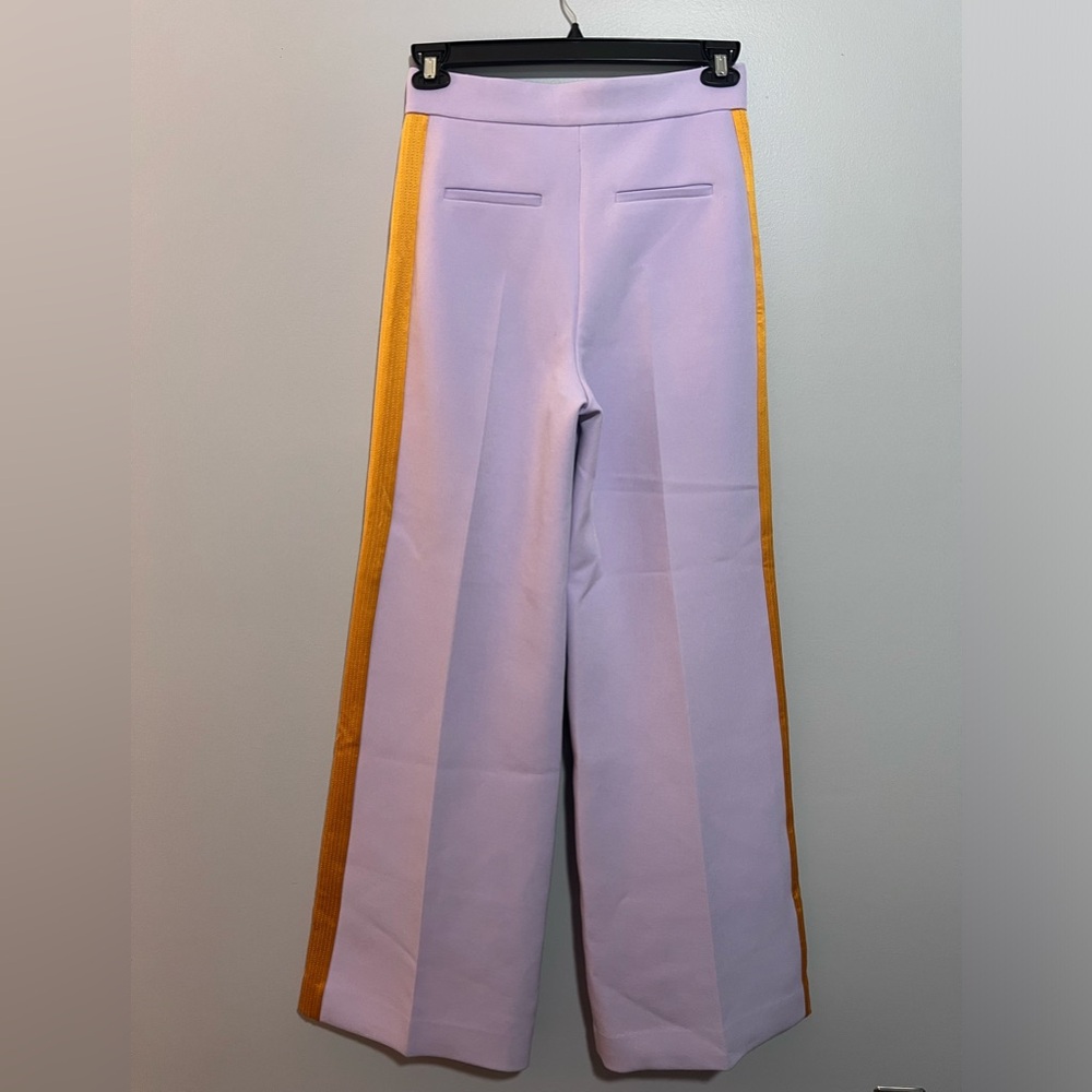 Woman’s Roksanda Satin-Trimmed Crepe Wide-Leg Pants Size 8 - Picture 3 of 9